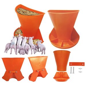 plastic trog voor biggen, wandmontage